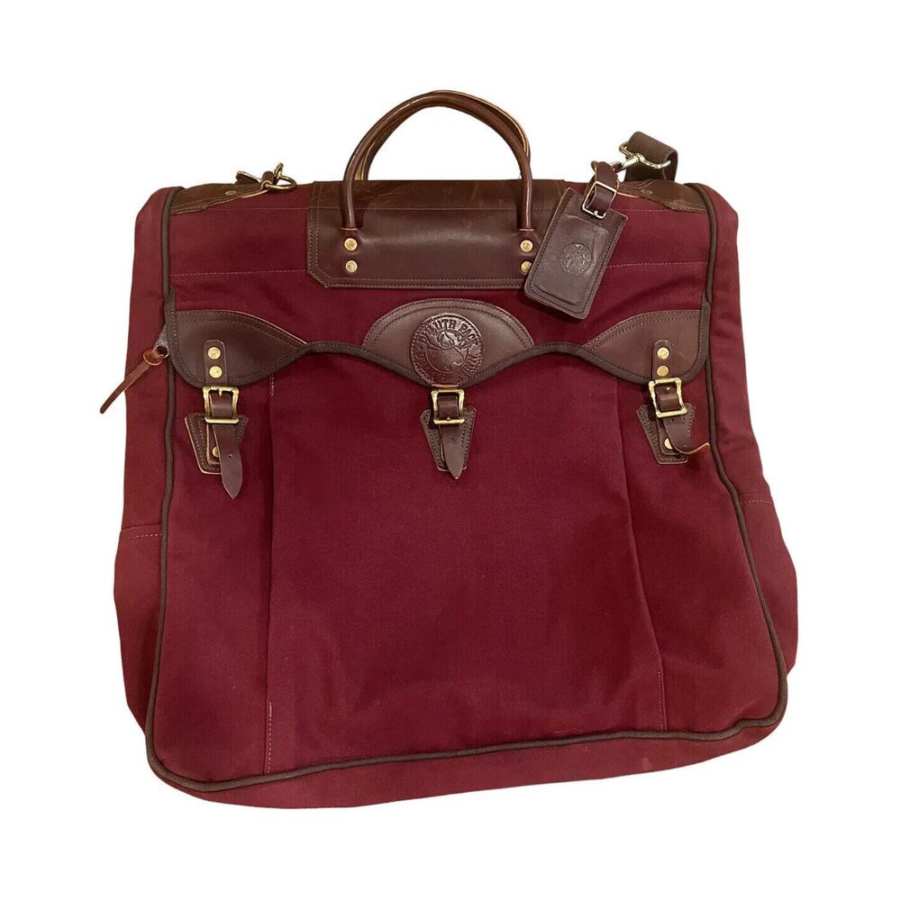 Duluth Pack Sportsman's Garment Bag In Waxed Canvas Burgundy EUC